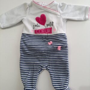 Pyjama velours rayé