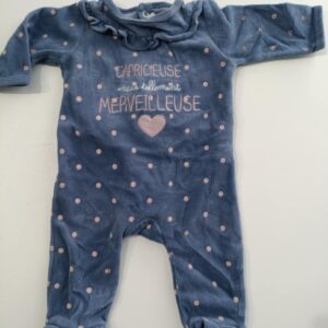 Pyjama velours bleu